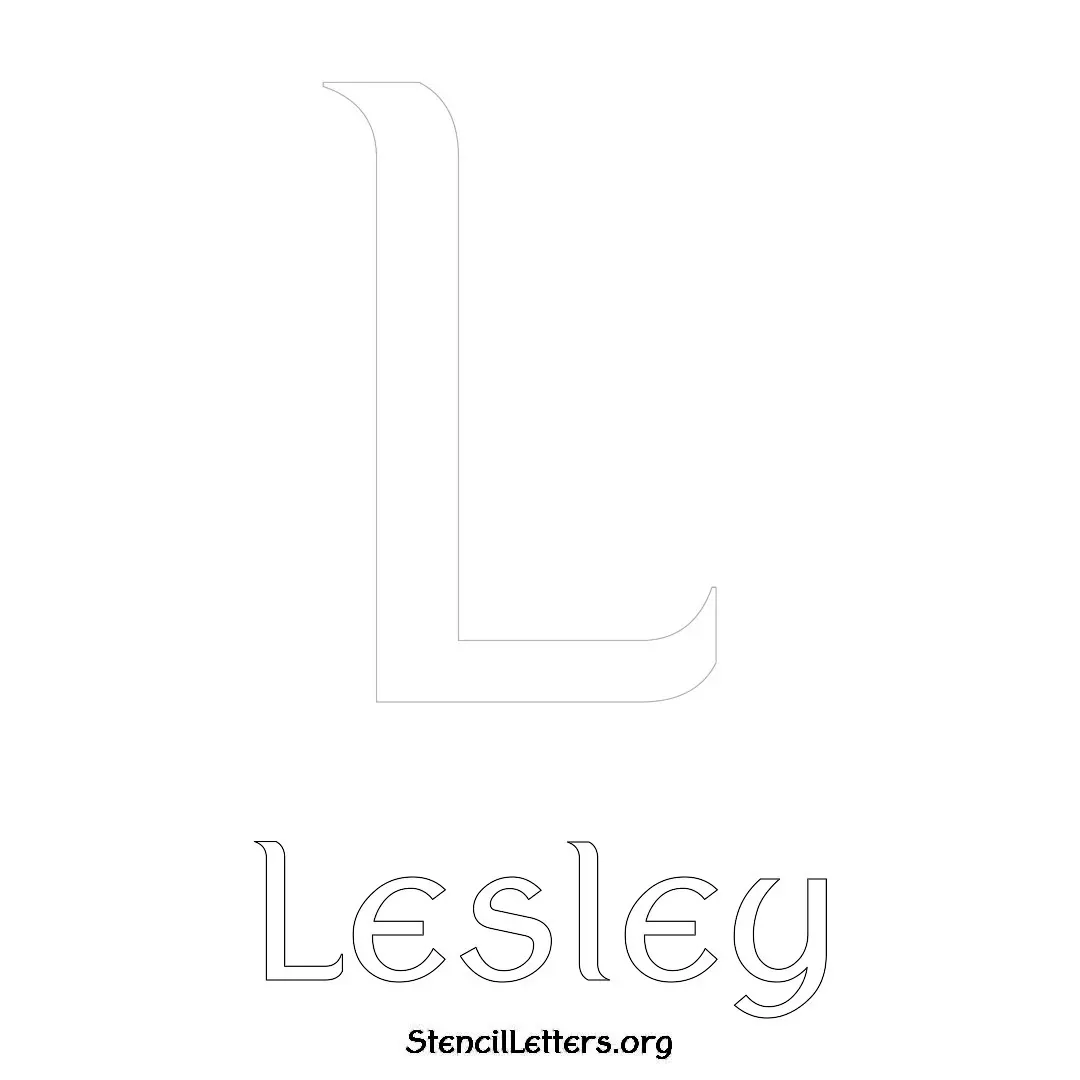 Lesley Free Printable Name Stencils with 6 Unique Typography Styles and Lettering Bridges