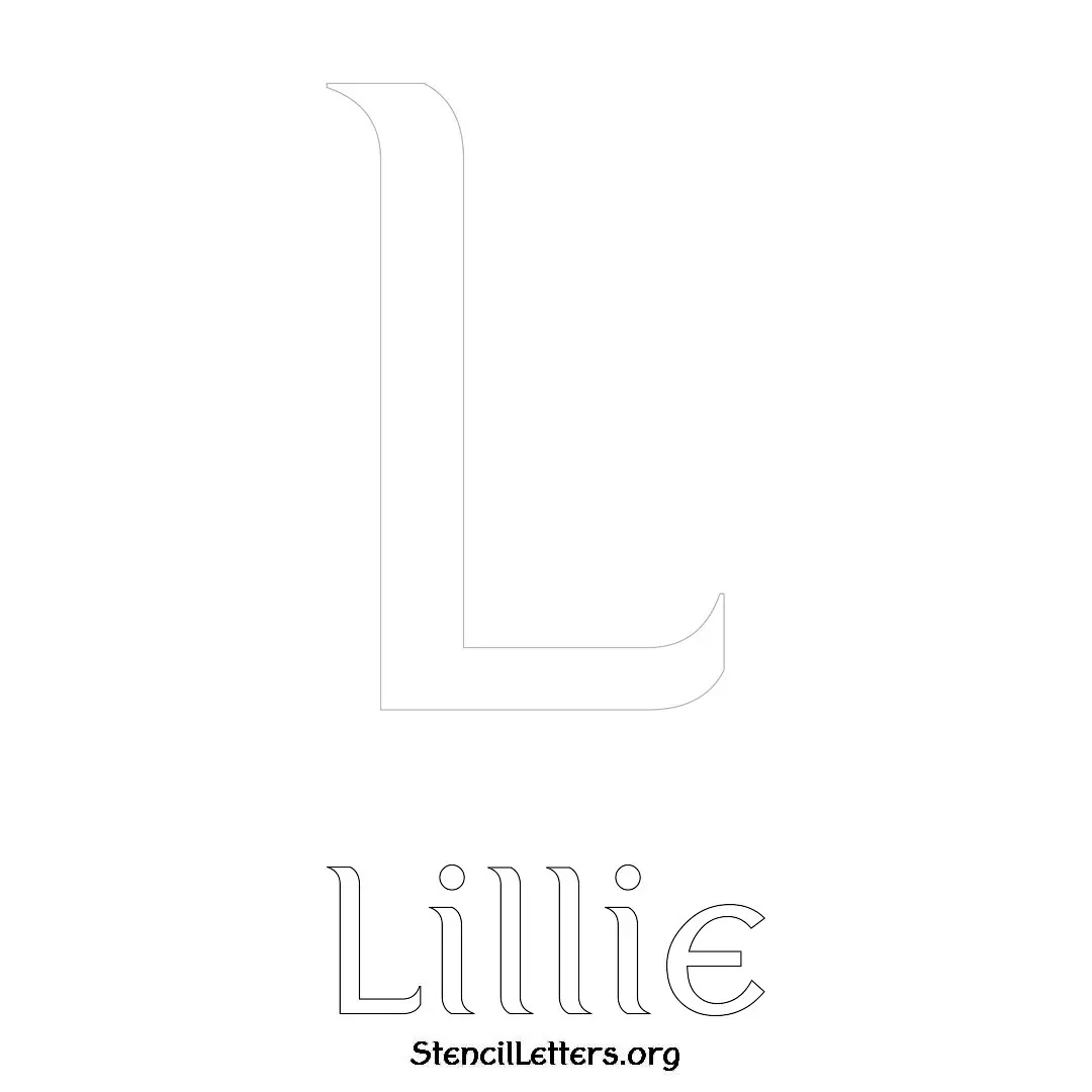 Lillie Free Printable Name Stencils with 6 Unique Typography Styles and Lettering Bridges