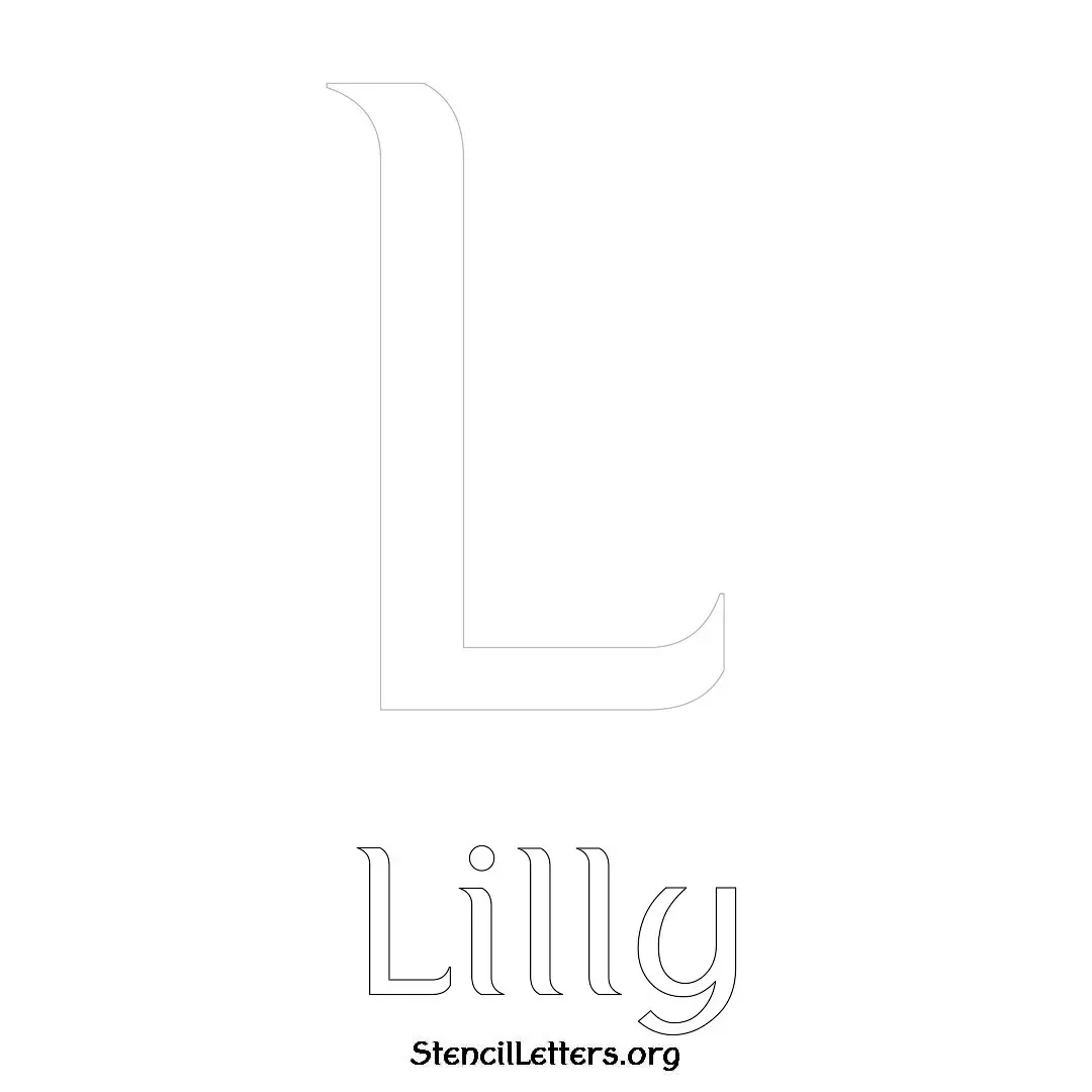 Lilly Free Printable Name Stencils with 6 Unique Typography Styles and Lettering Bridges