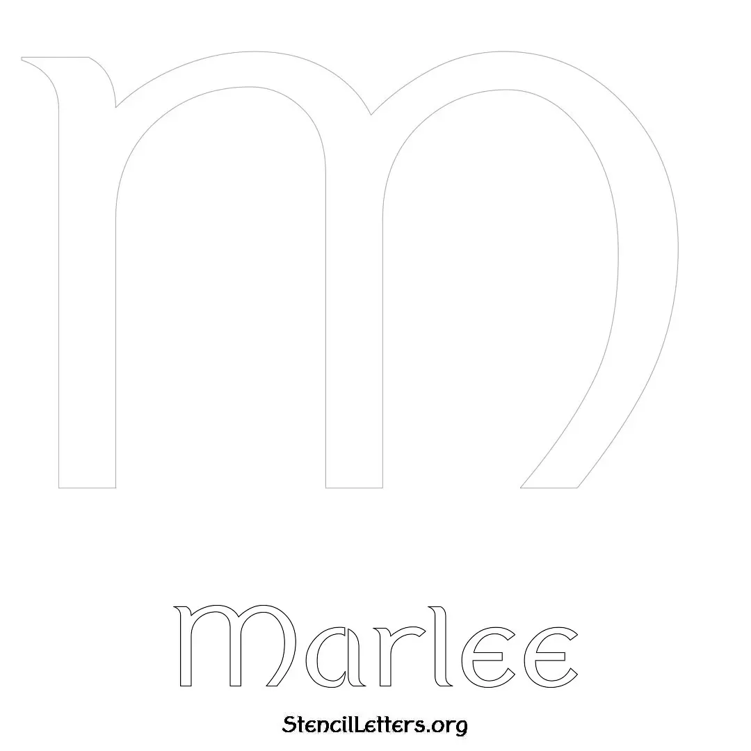 Marlee Free Printable Name Stencils with 6 Unique Typography Styles and Lettering Bridges