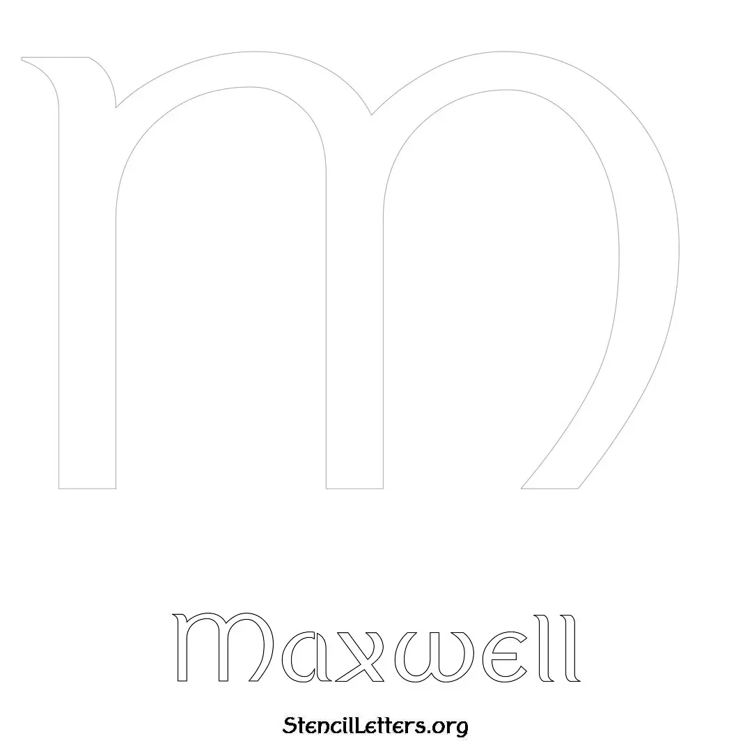 Maxwell Free Printable Name Stencils with 6 Unique Typography Styles and Lettering Bridges