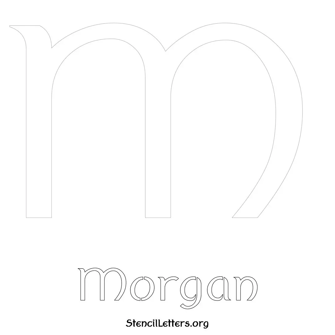 Morgan Free Printable Name Stencils with 6 Unique Typography Styles and Lettering Bridges