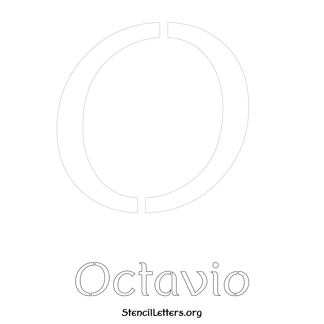 Octavio Free Printable Name Stencils with 6 Unique Typography Styles and Lettering Bridges
