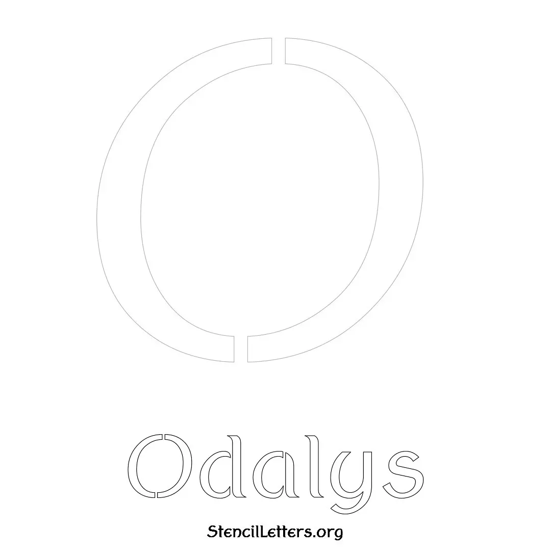 Odalys Free Printable Name Stencils with 6 Unique Typography Styles and Lettering Bridges