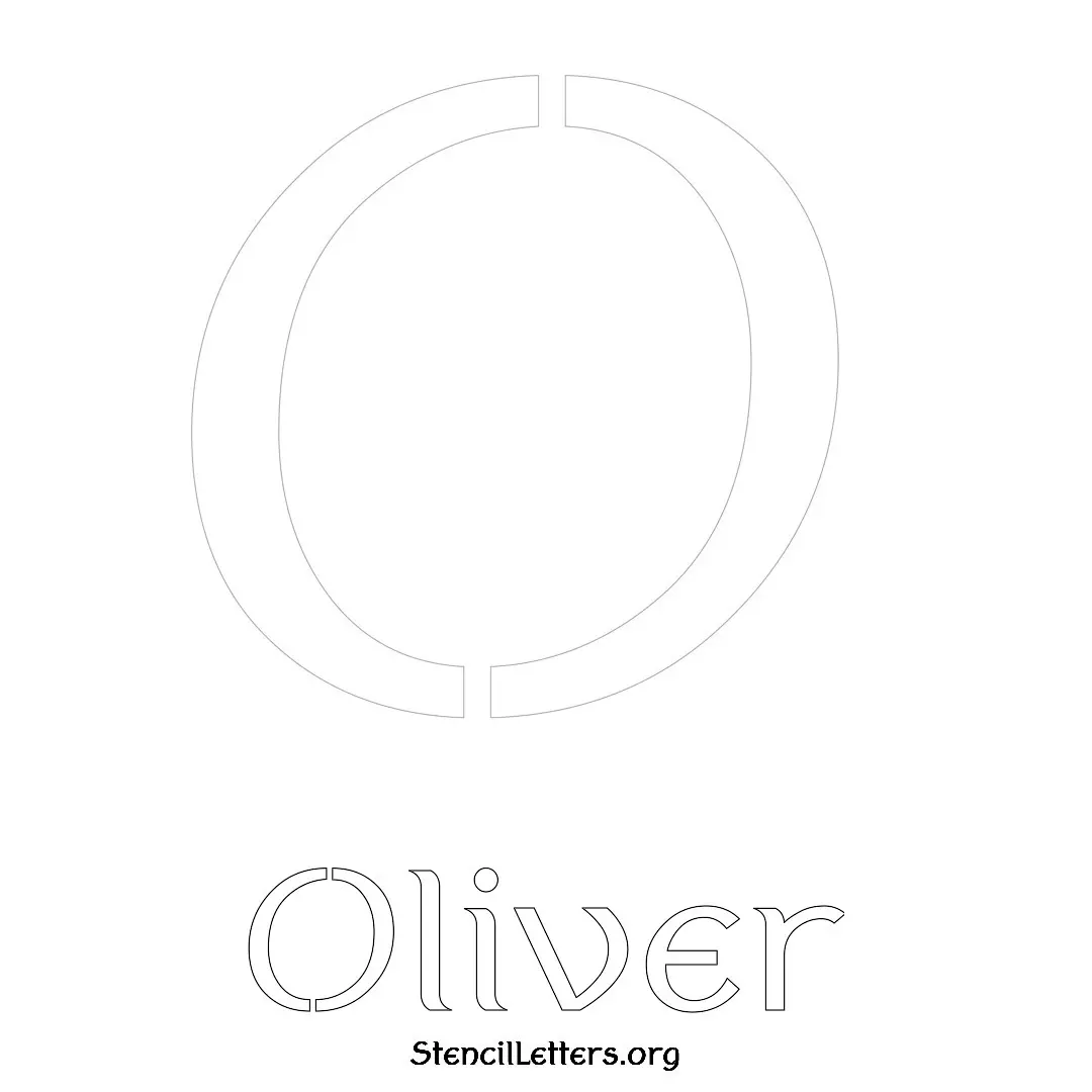 Oliver Free Printable Name Stencils with 6 Unique Typography Styles and Lettering Bridges