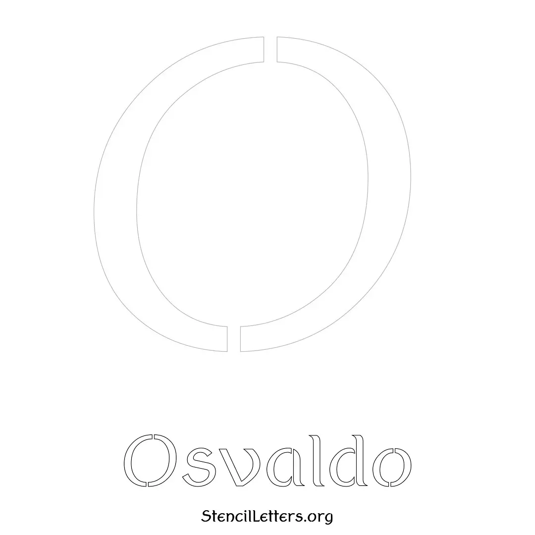 Osvaldo Free Printable Name Stencils with 6 Unique Typography Styles and Lettering Bridges