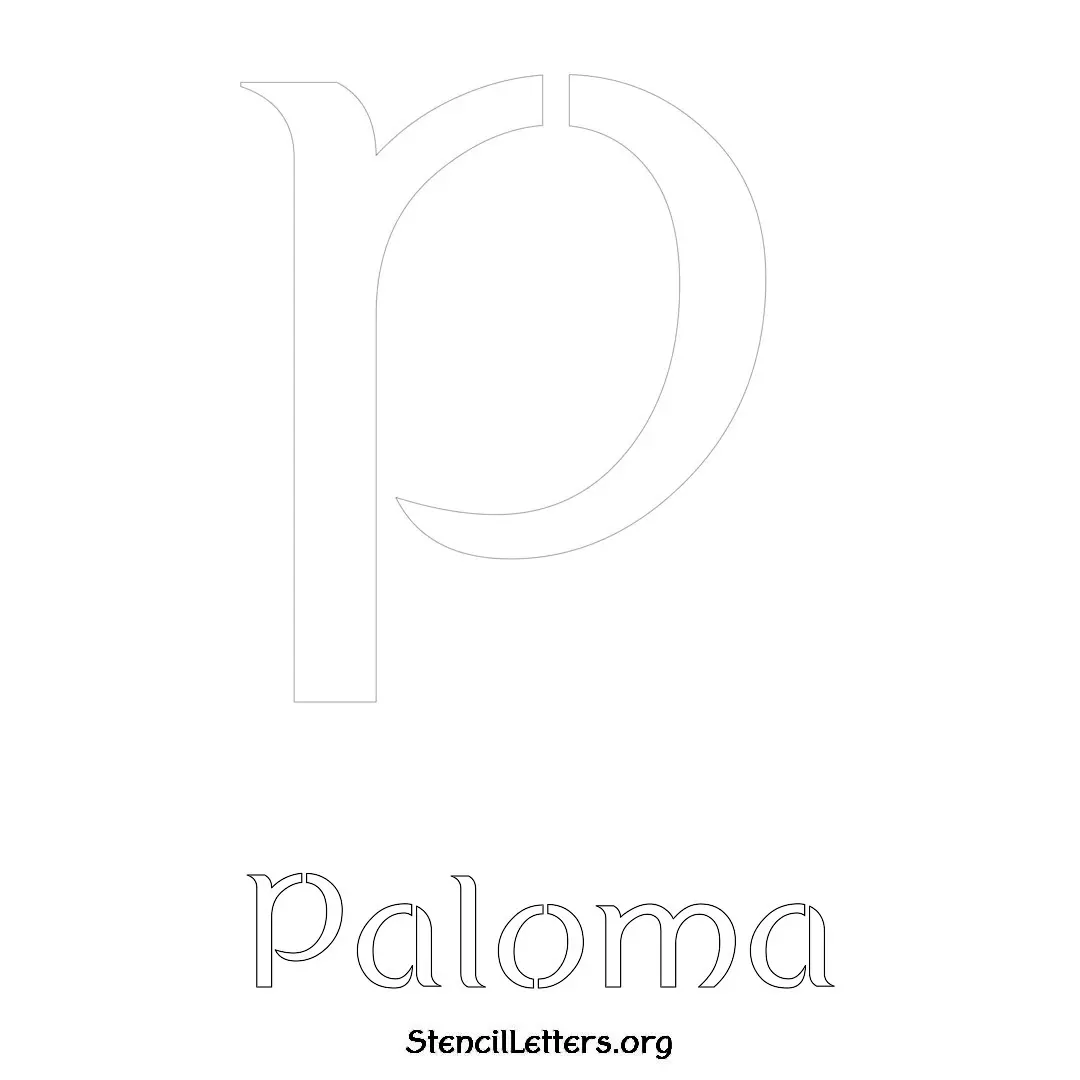 Paloma Free Printable Name Stencils with 6 Unique Typography Styles and Lettering Bridges