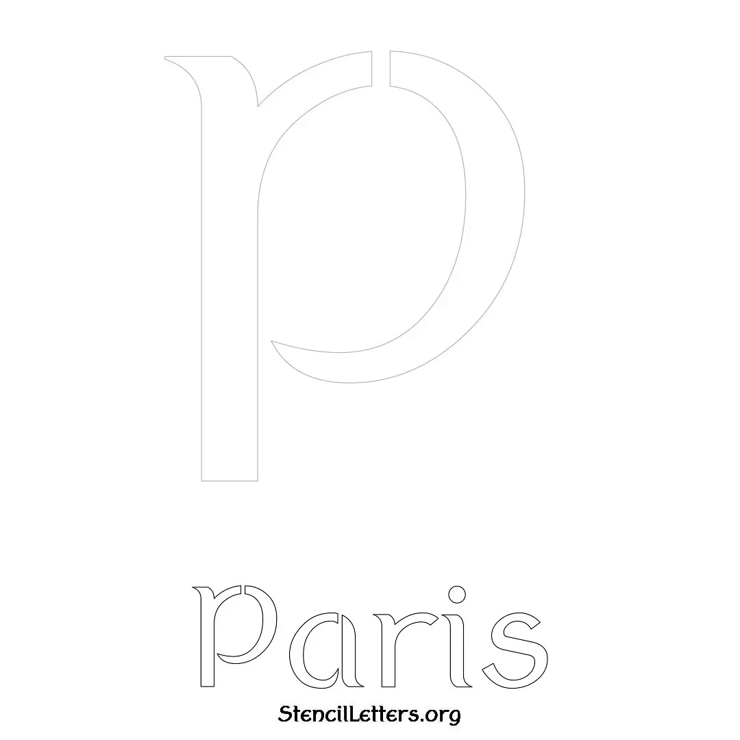 Paris Free Printable Name Stencils with 6 Unique Typography Styles and Lettering Bridges