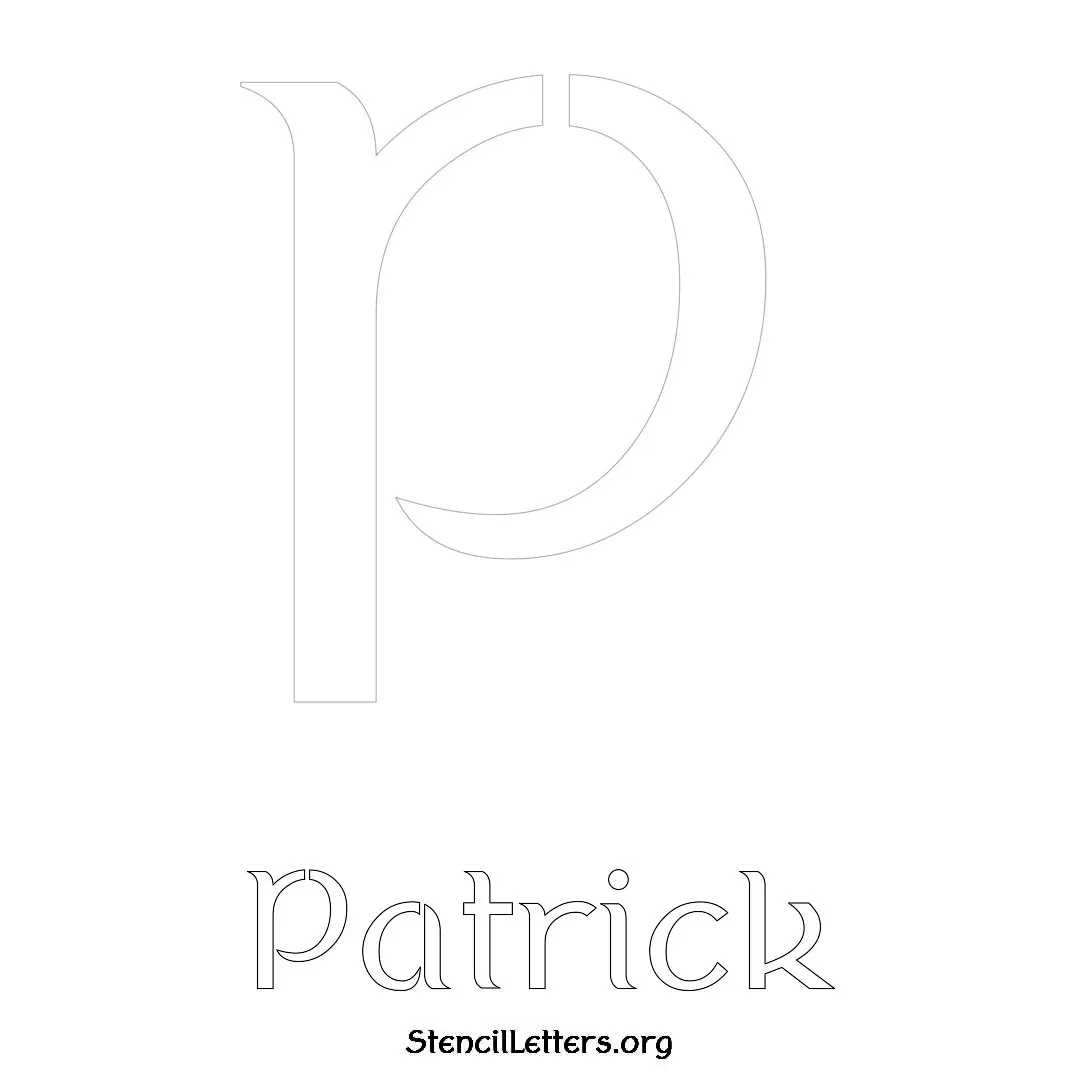 Patrick Free Printable Name Stencils with 6 Unique Typography Styles and Lettering Bridges