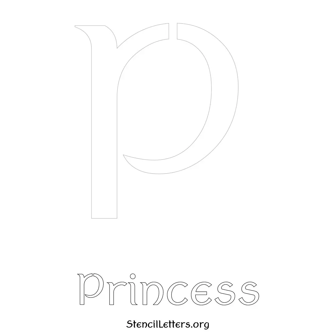 Princess Free Printable Name Stencils with 6 Unique Typography Styles and Lettering Bridges