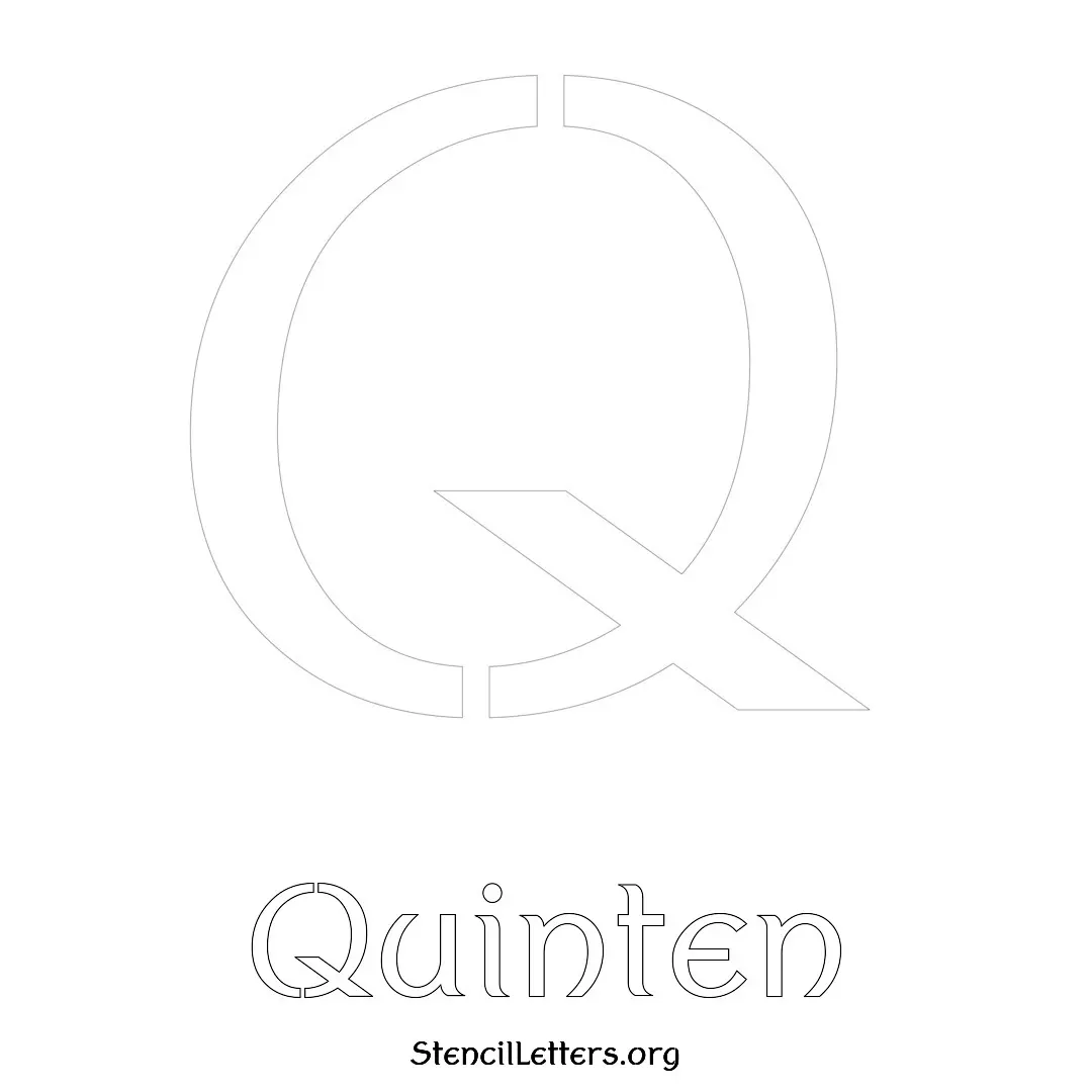 Quinten Free Printable Name Stencils with 6 Unique Typography Styles and Lettering Bridges