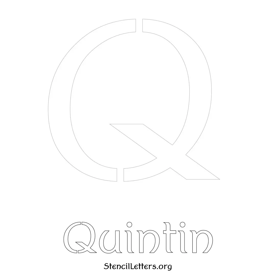 Quintin Free Printable Name Stencils with 6 Unique Typography Styles and Lettering Bridges