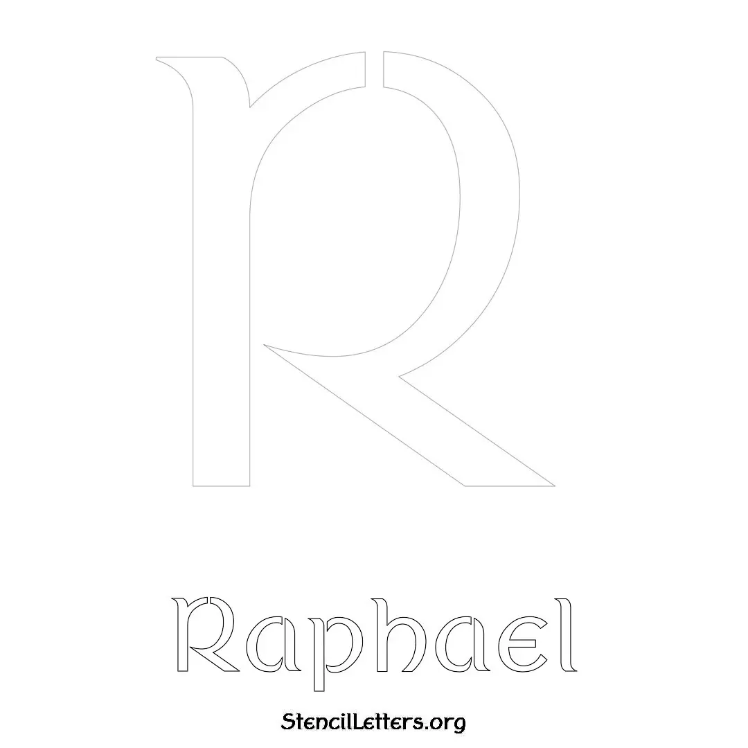 Raphael Free Printable Name Stencils with 6 Unique Typography Styles and Lettering Bridges