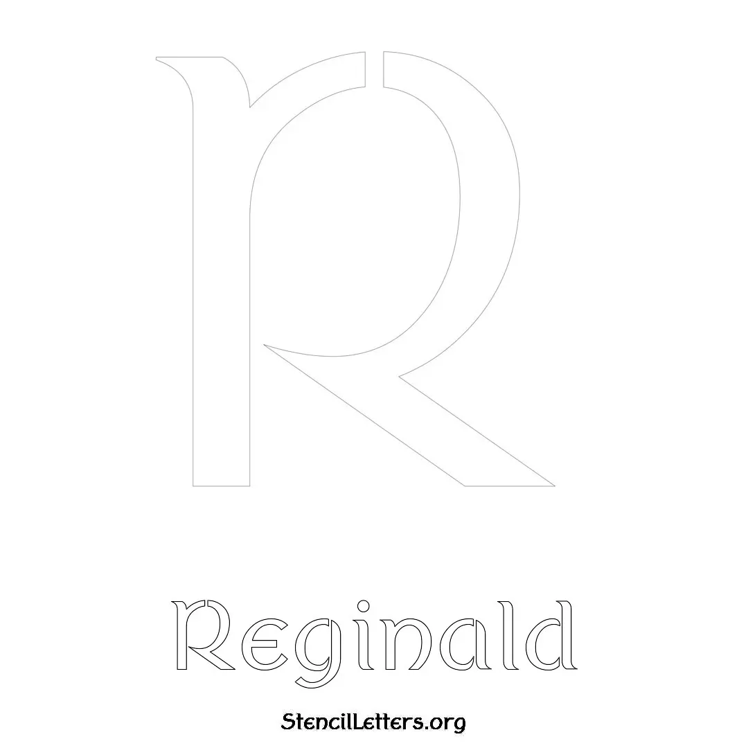 Reginald Free Printable Name Stencils with 6 Unique Typography Styles and Lettering Bridges