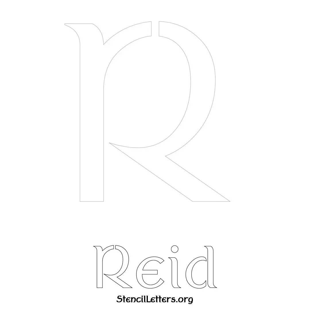 Reid Free Printable Name Stencils with 6 Unique Typography Styles and Lettering Bridges