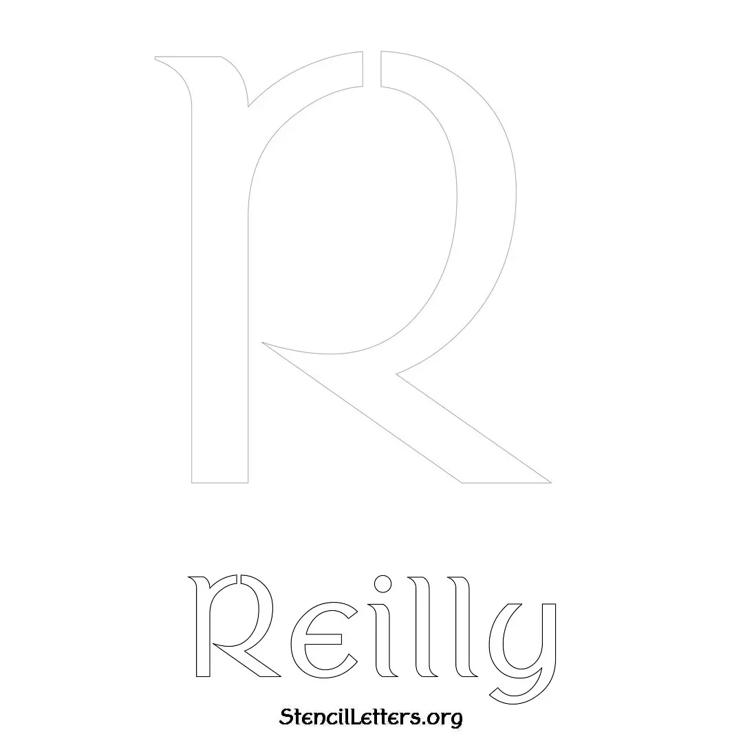 Reilly Free Printable Name Stencils with 6 Unique Typography Styles and Lettering Bridges