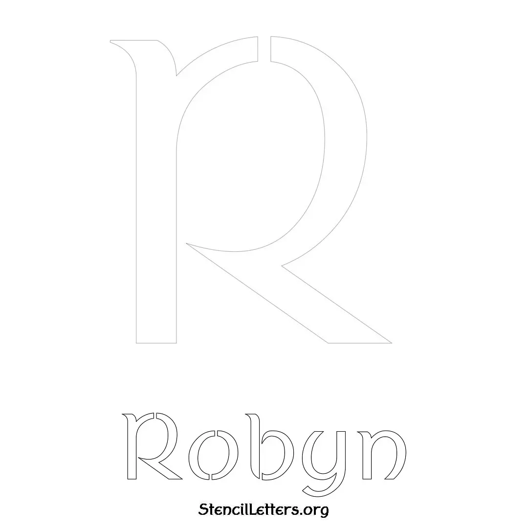 Robyn Free Printable Name Stencils with 6 Unique Typography Styles and Lettering Bridges