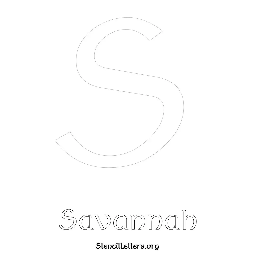 Savannah Free Printable Name Stencils with 6 Unique Typography Styles and Lettering Bridges