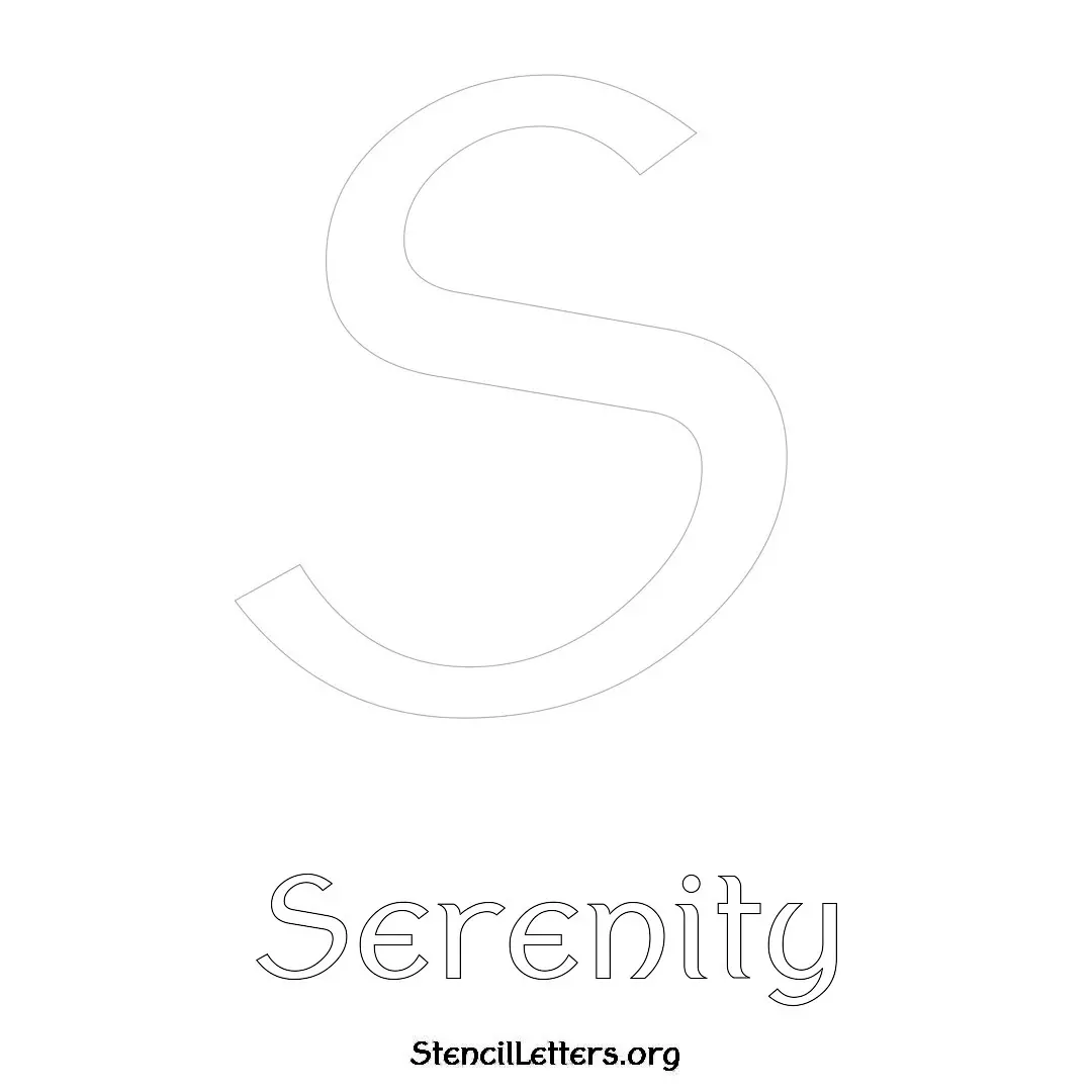 Serenity Free Printable Name Stencils with 6 Unique Typography Styles and Lettering Bridges