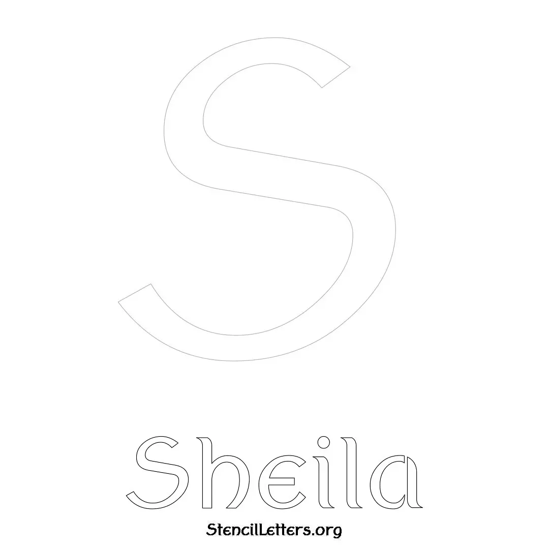 Sheila Free Printable Name Stencils with 6 Unique Typography Styles and Lettering Bridges