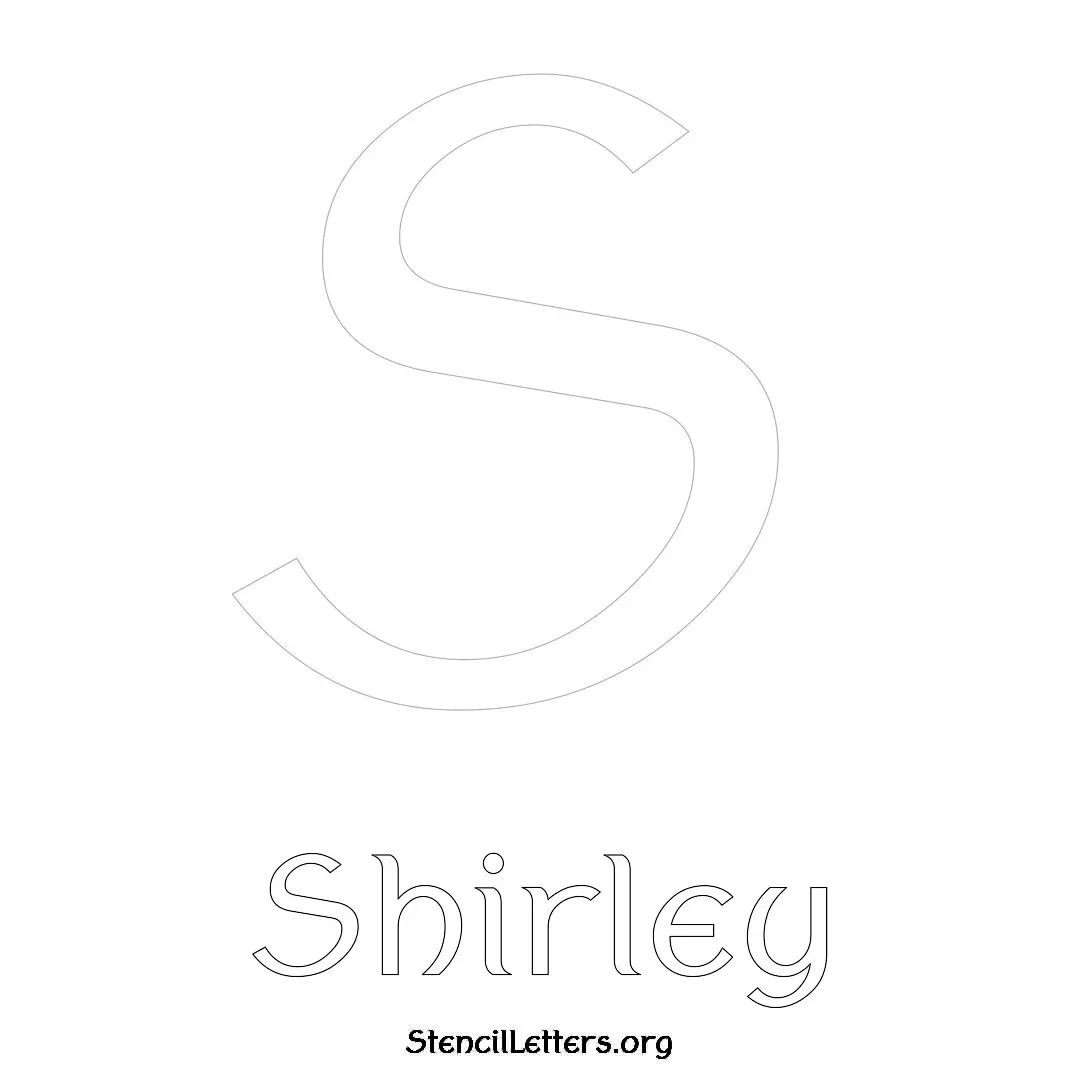 Shirley Free Printable Name Stencils with 6 Unique Typography Styles and Lettering Bridges