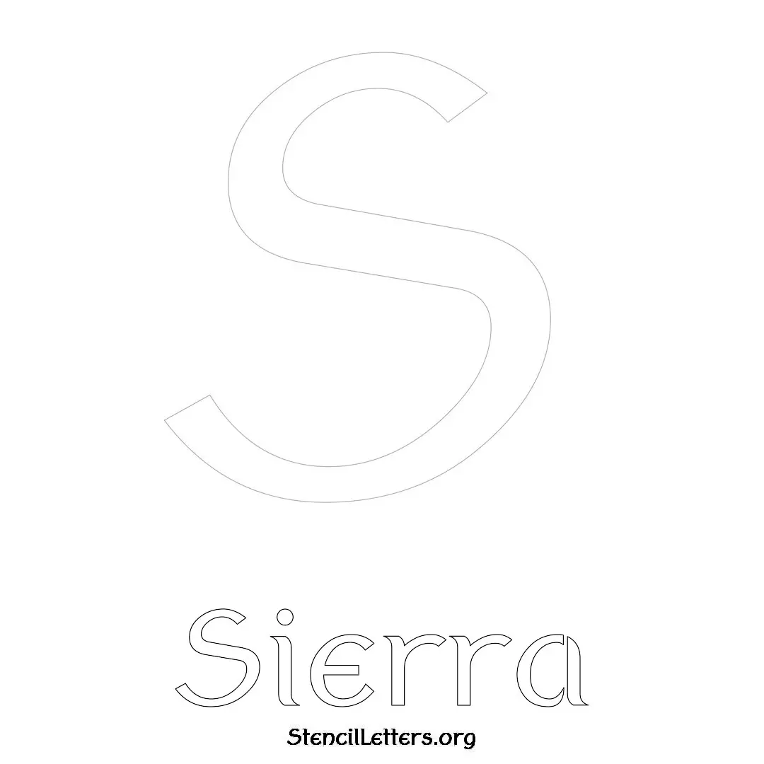 Sierra Free Printable Name Stencils with 6 Unique Typography Styles and Lettering Bridges