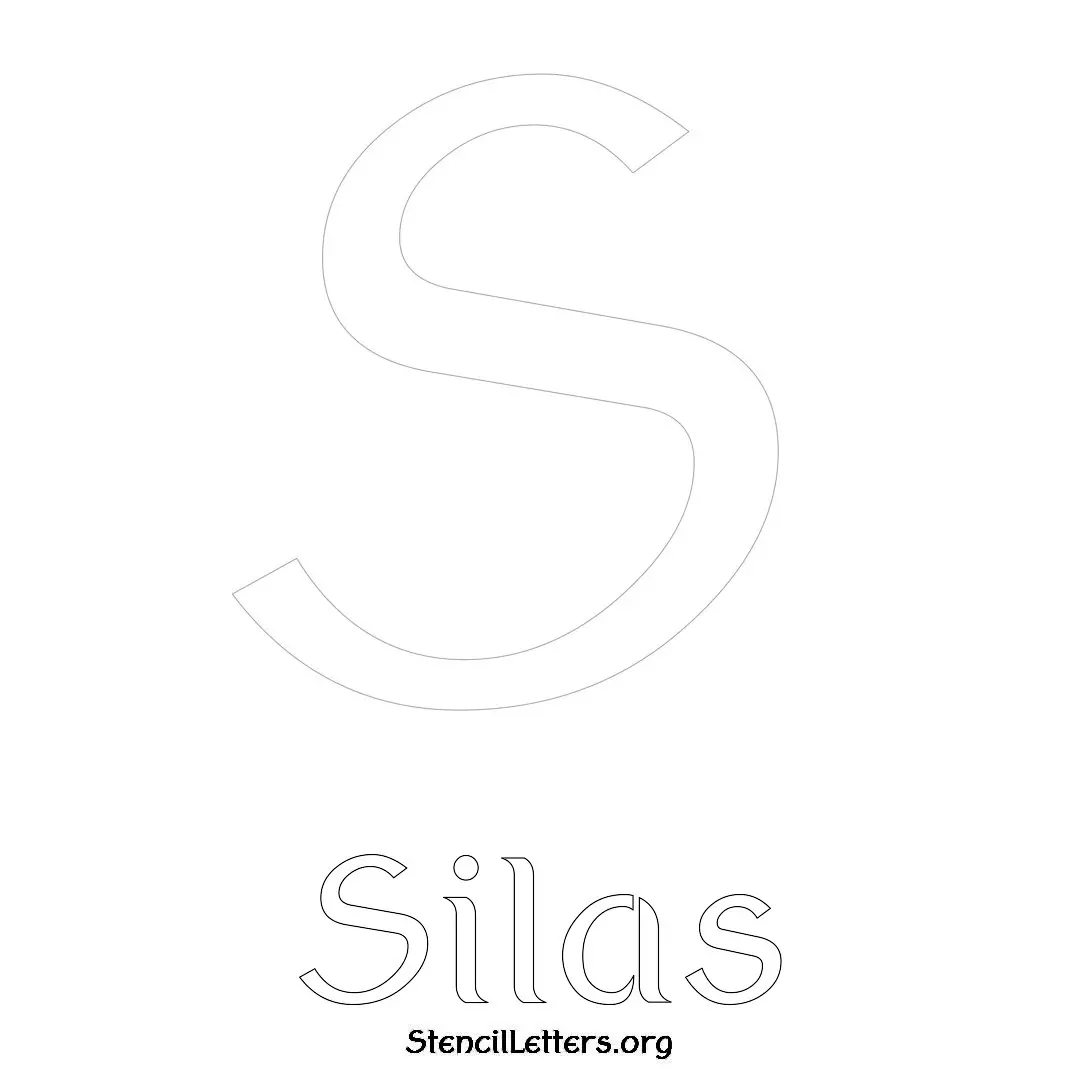 Silas Free Printable Name Stencils with 6 Unique Typography Styles and Lettering Bridges