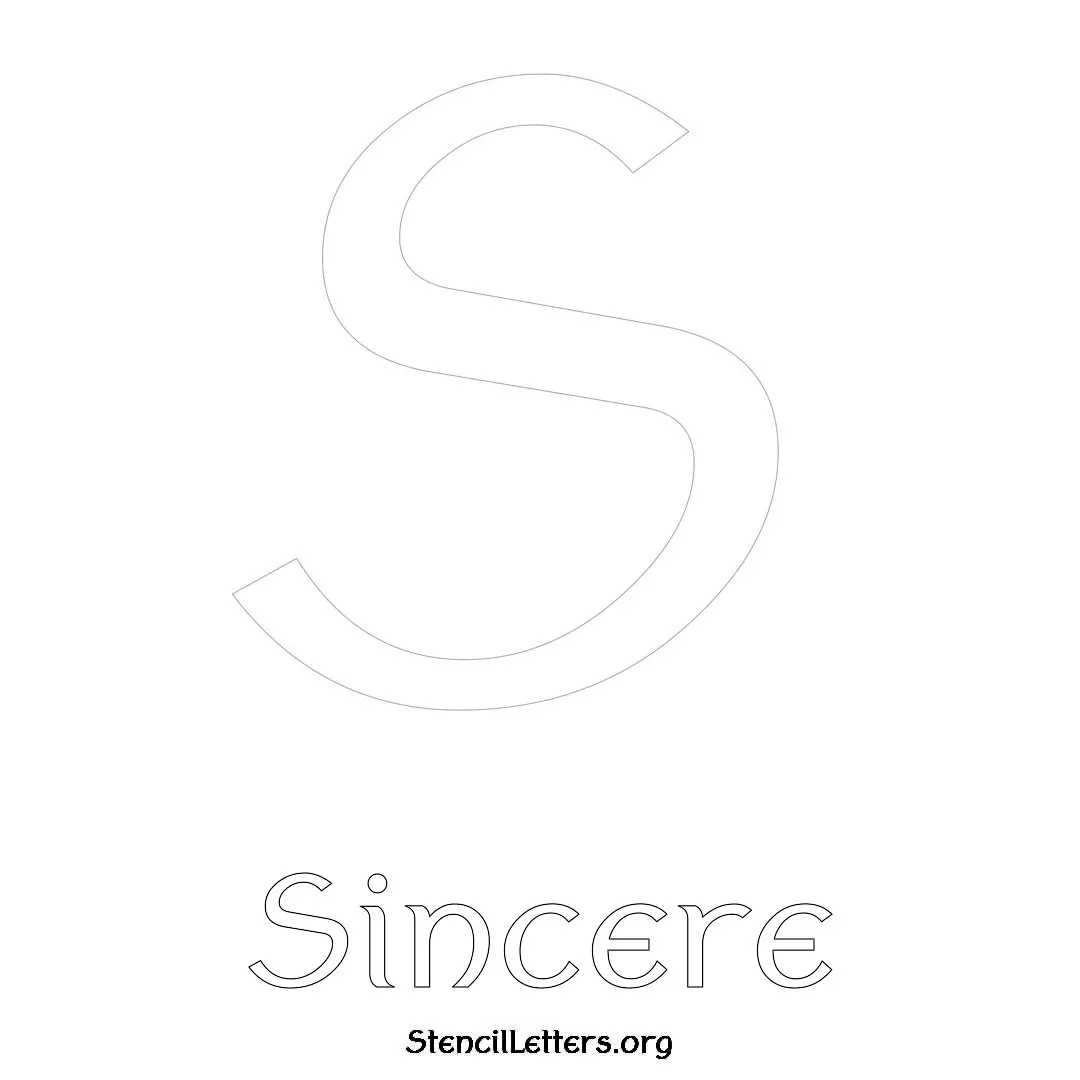 Sincere Free Printable Name Stencils with 6 Unique Typography Styles and Lettering Bridges