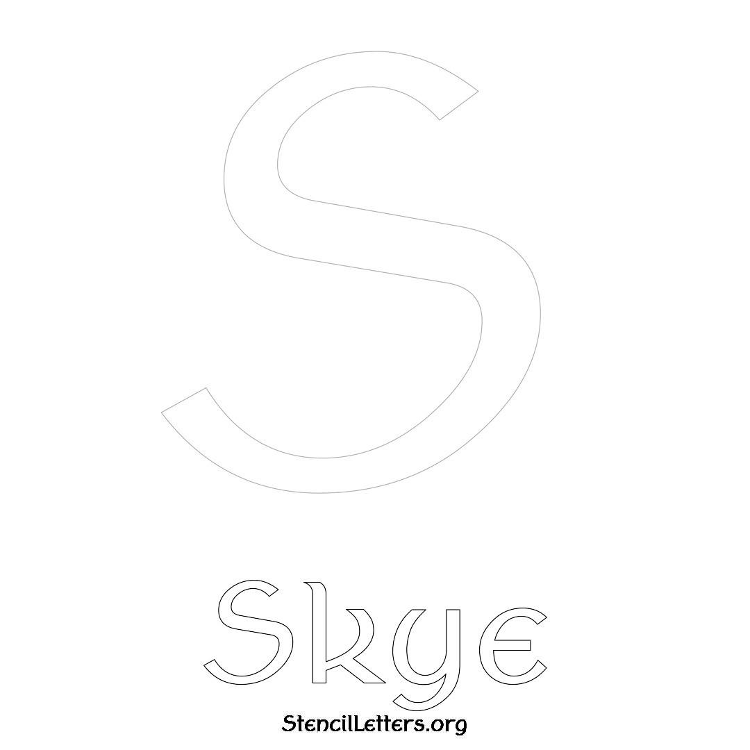 Skye Free Printable Name Stencils with 6 Unique Typography Styles and ...