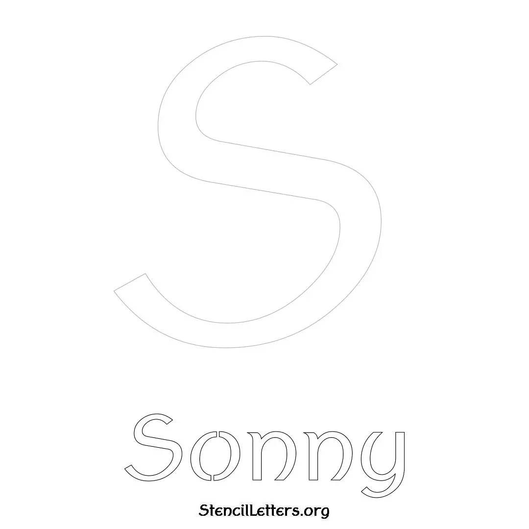 Sonny Free Printable Name Stencils with 6 Unique Typography Styles and Lettering Bridges