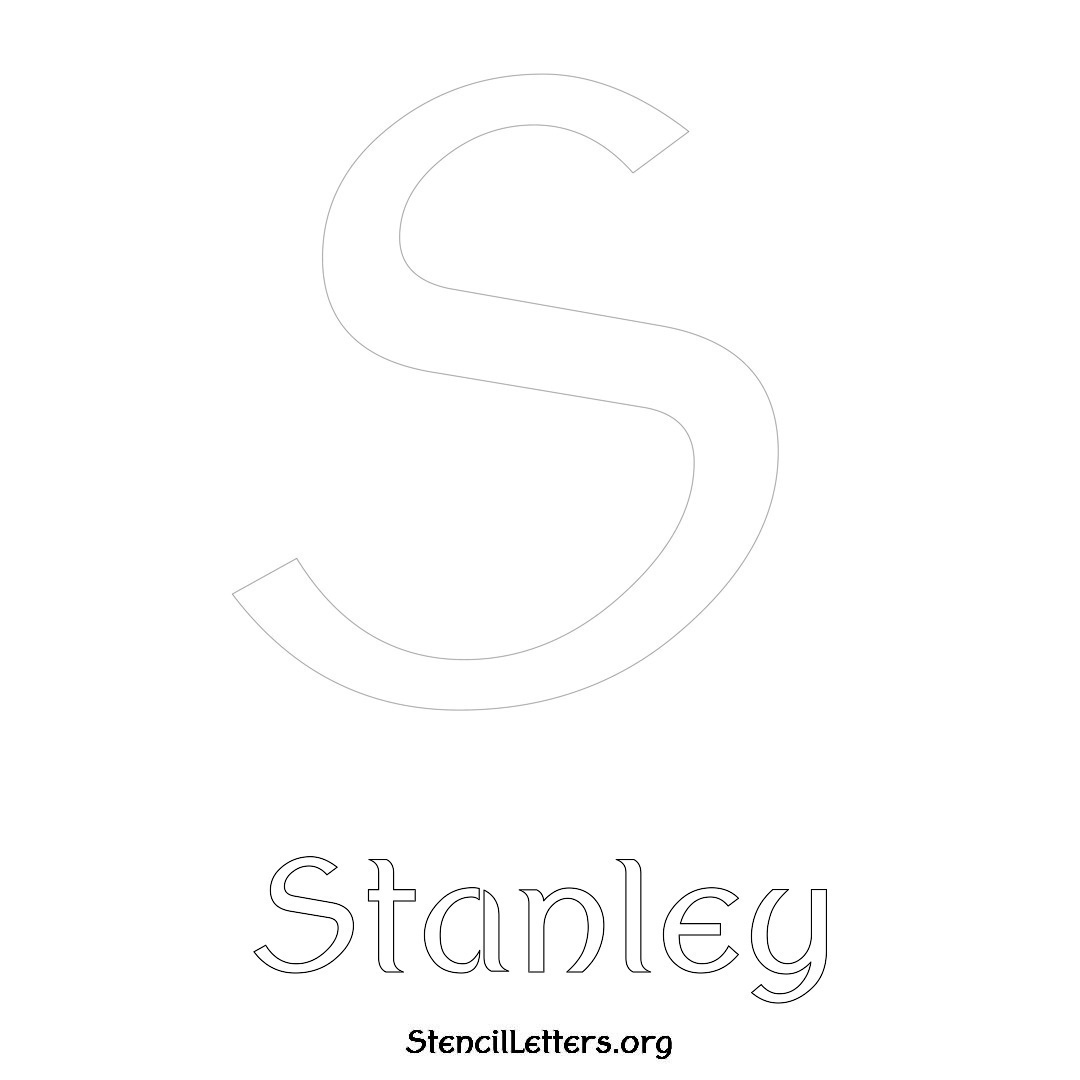 Stanley printable name initial stencil in Ancient Lettering