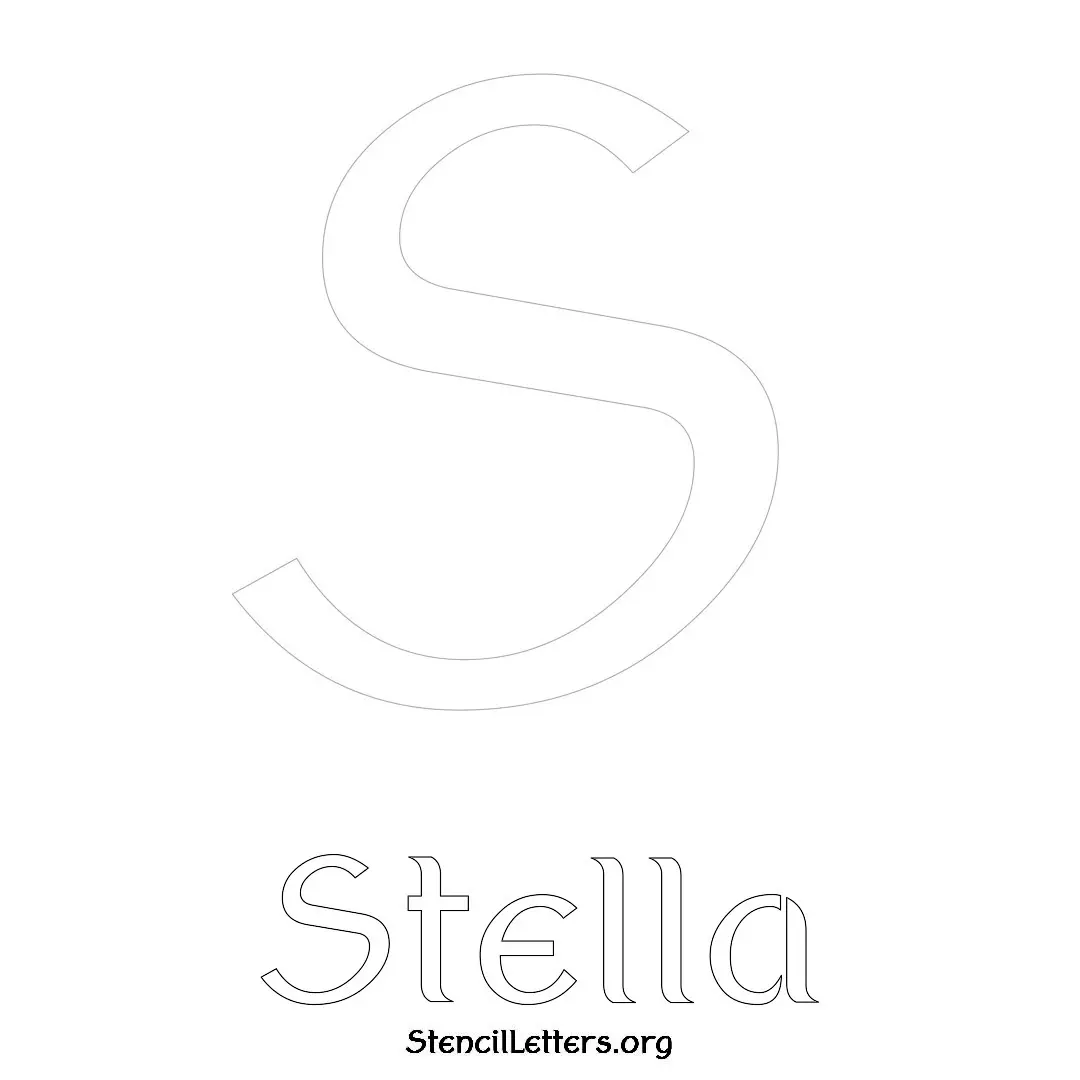 Stella Free Printable Name Stencils with 6 Unique Typography Styles and Lettering Bridges