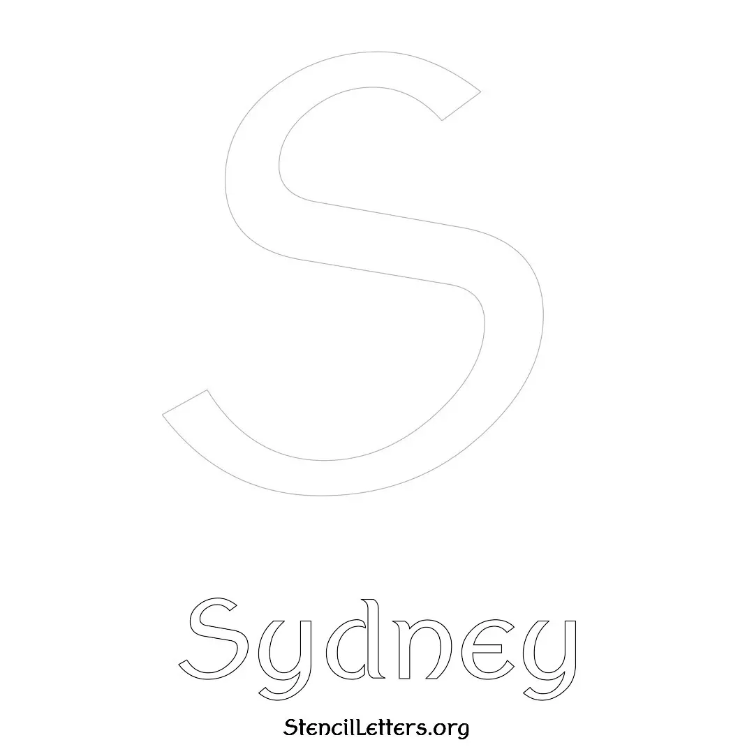 Sydney Free Printable Name Stencils with 6 Unique Typography Styles and Lettering Bridges