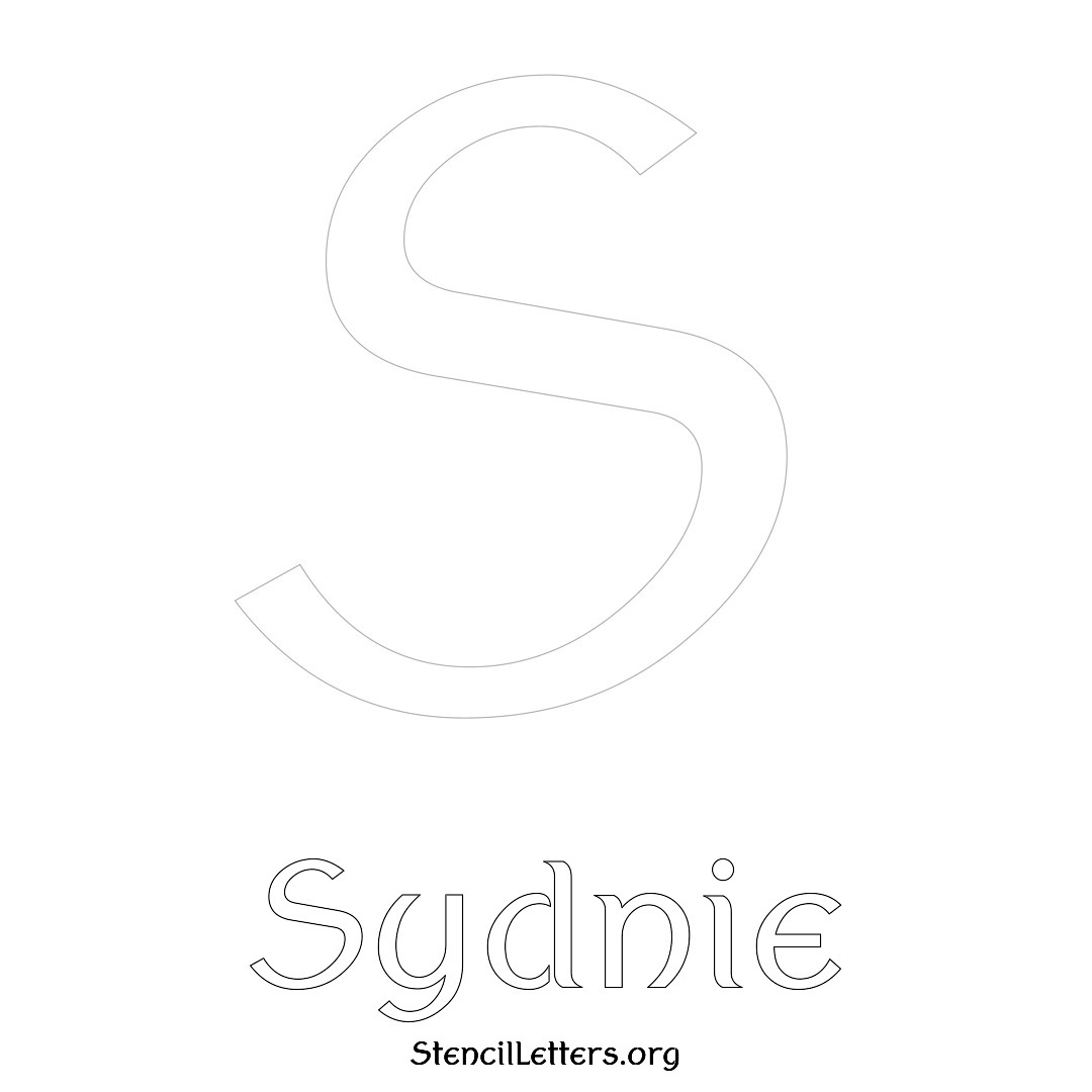 Sydnie Free Printable Name Stencils with 6 Unique Typography Styles and ...