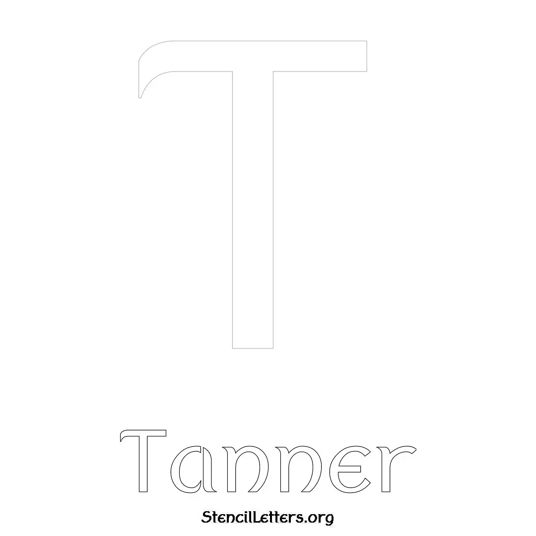 Tanner Free Printable Name Stencils with 6 Unique Typography Styles and Lettering Bridges