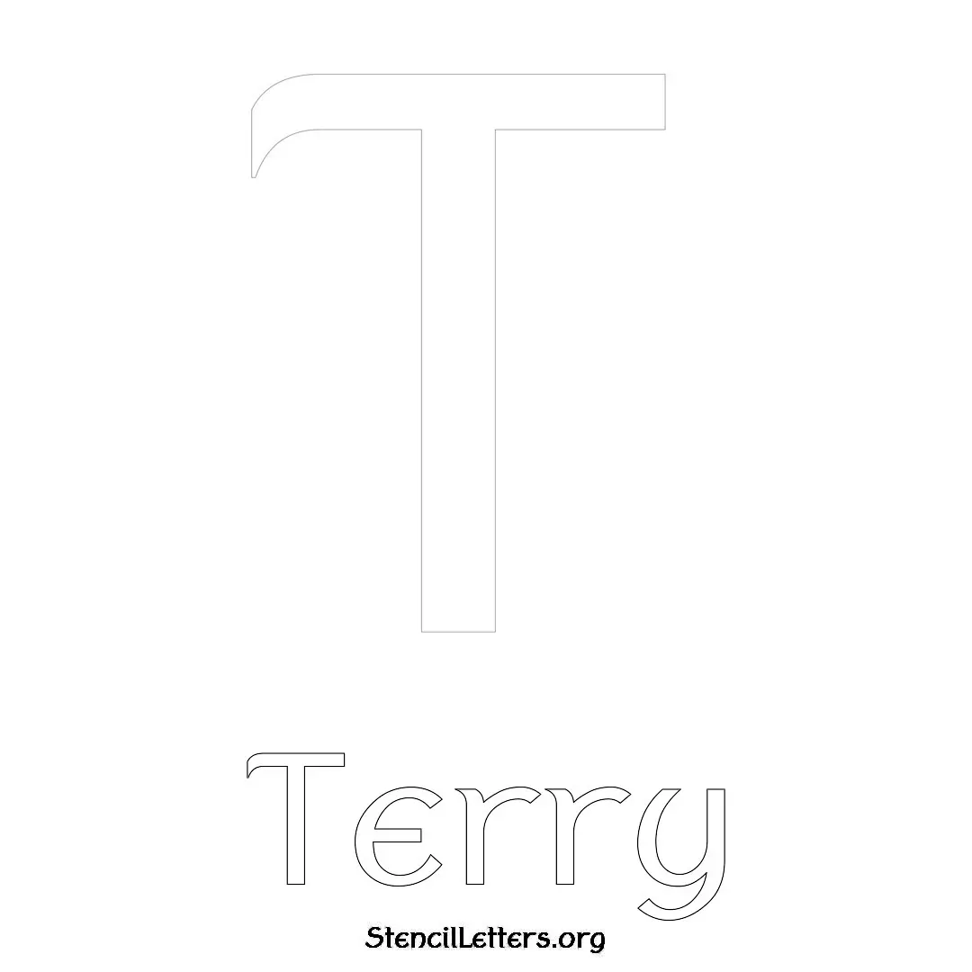 Terry Free Printable Name Stencils with 6 Unique Typography Styles and Lettering Bridges