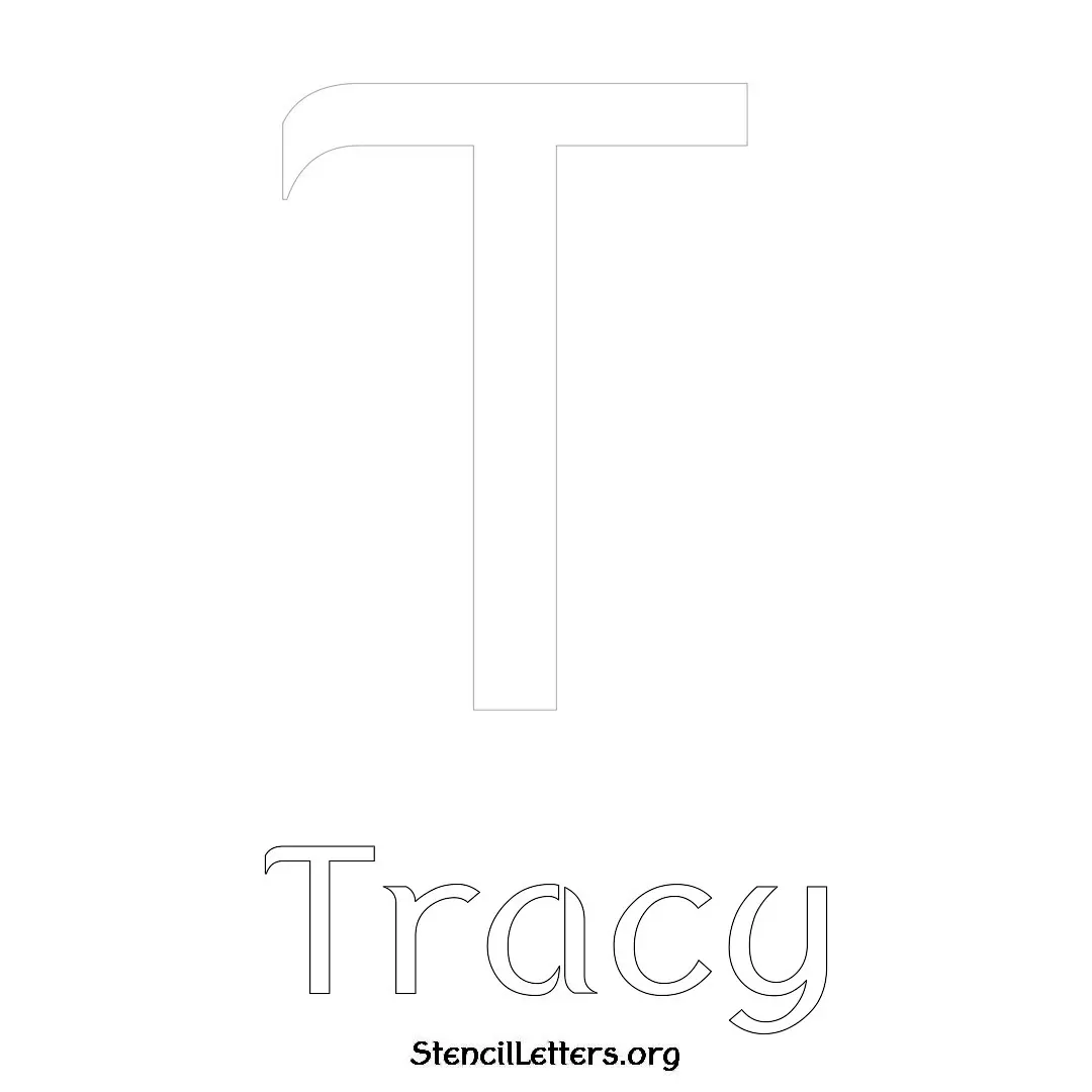 Tracy Free Printable Name Stencils with 6 Unique Typography Styles and Lettering Bridges