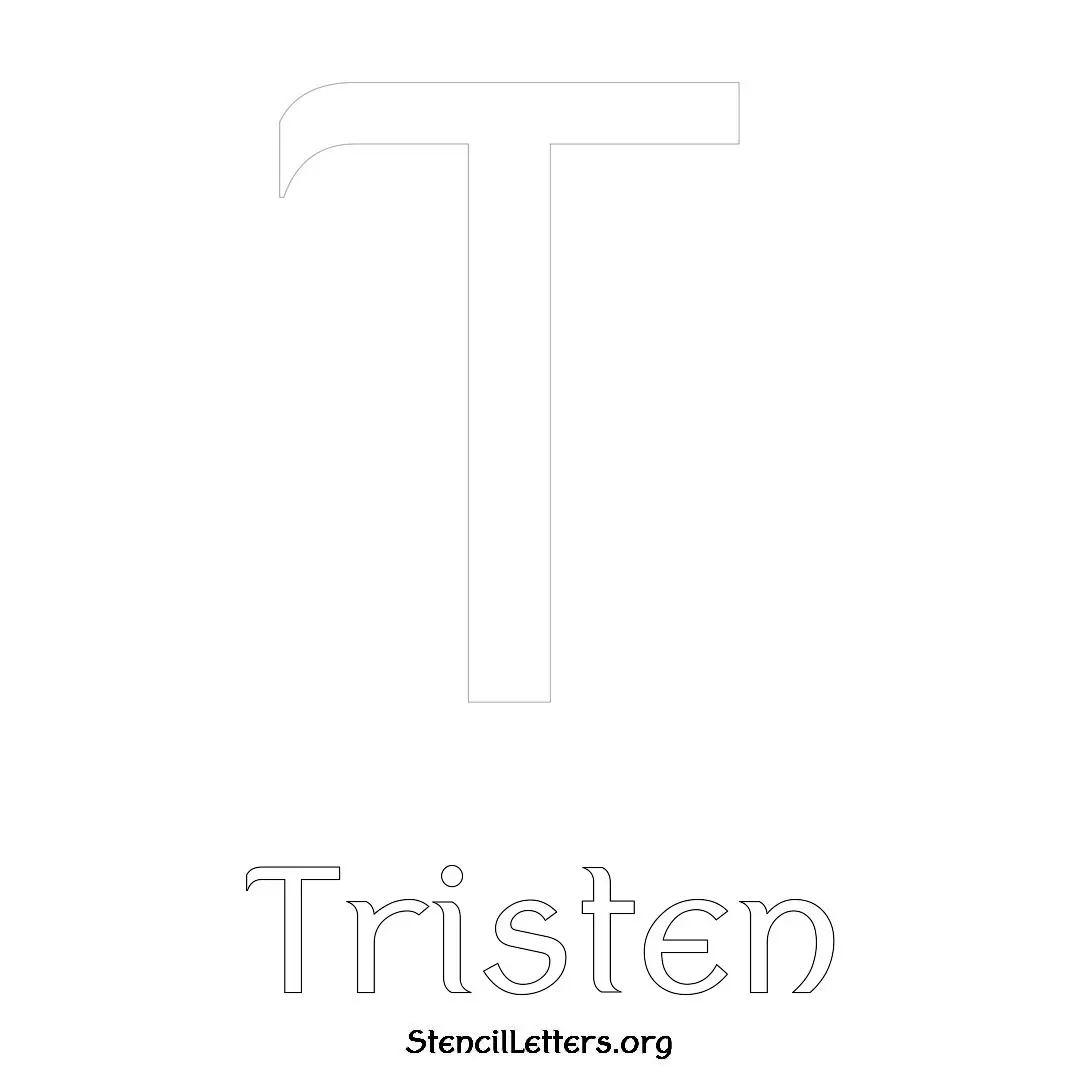 Tristen Free Printable Name Stencils with 6 Unique Typography Styles and Lettering Bridges