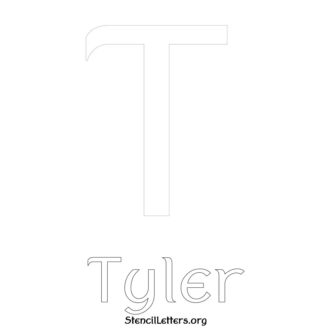 Tyler Free Printable Name Stencils with 6 Unique Typography Styles and Lettering Bridges
