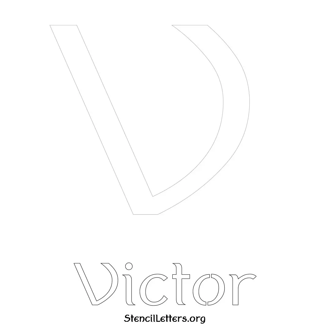 Victor Free Printable Name Stencils with 6 Unique Typography Styles and Lettering Bridges