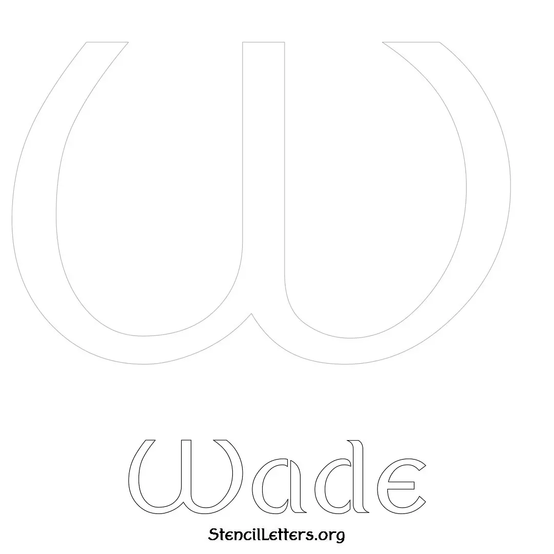 Wade Free Printable Name Stencils with 6 Unique Typography Styles and Lettering Bridges