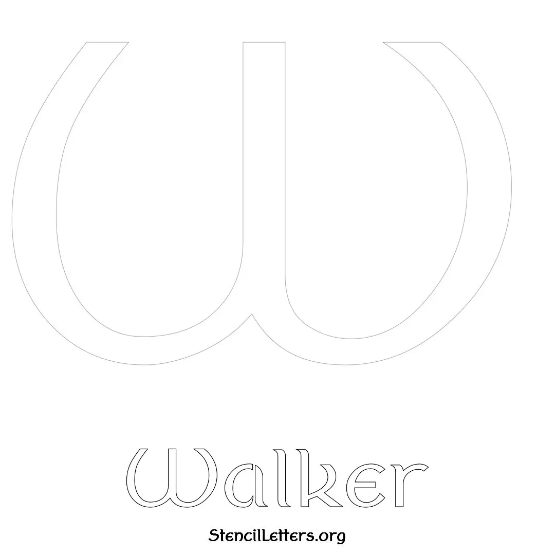 Walker Free Printable Name Stencils with 6 Unique Typography Styles and Lettering Bridges