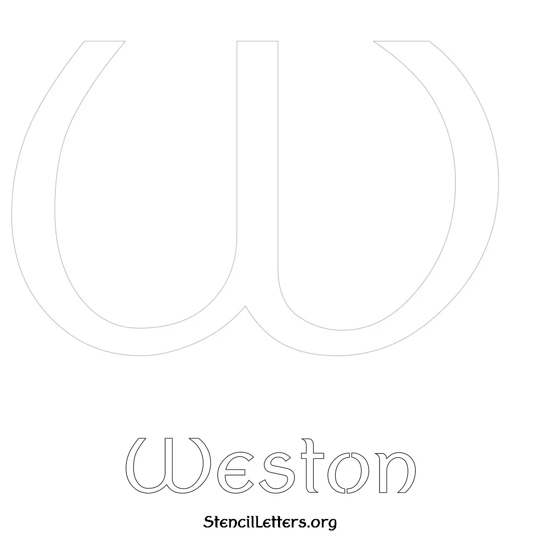 Weston Free Printable Name Stencils with 6 Unique Typography Styles and Lettering Bridges