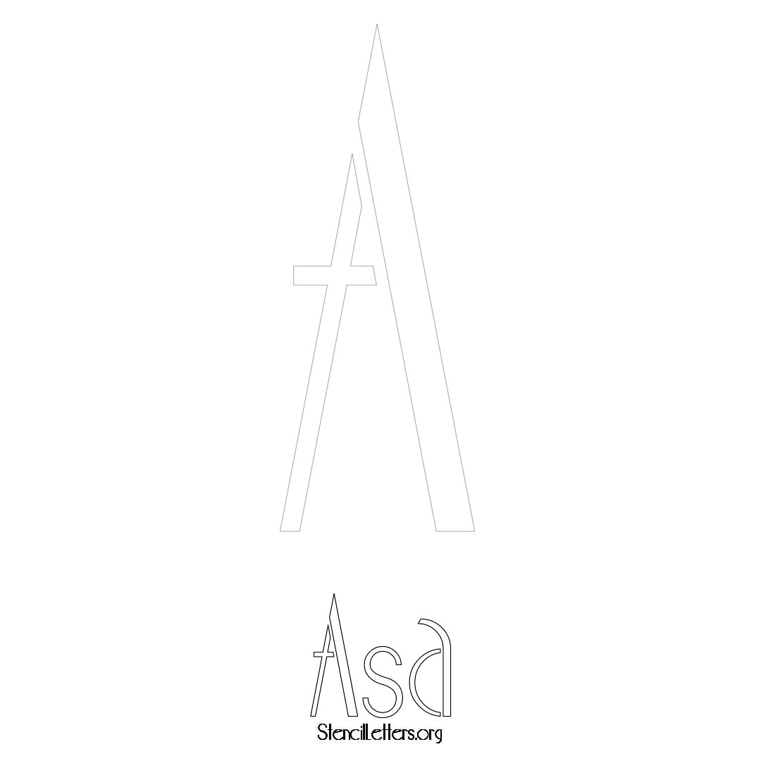 Asa Free Printable Name Stencils with 6 Unique Typography Styles and ...