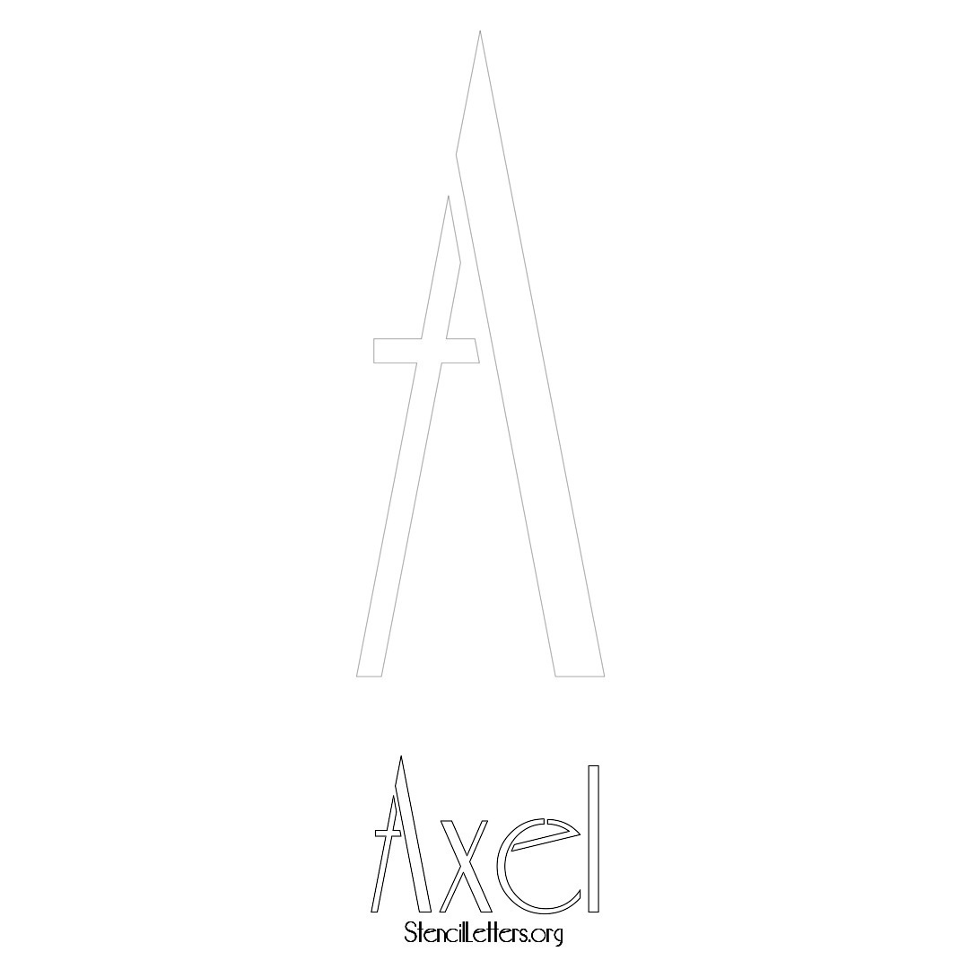 Axel Free Printable Name Stencils with 6 Unique Typography Styles and ...