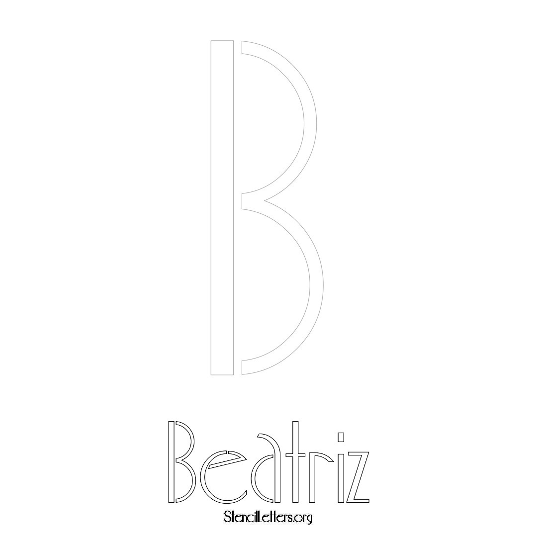 Beatriz Free Printable Name Stencils with 6 Unique Typography Styles ...