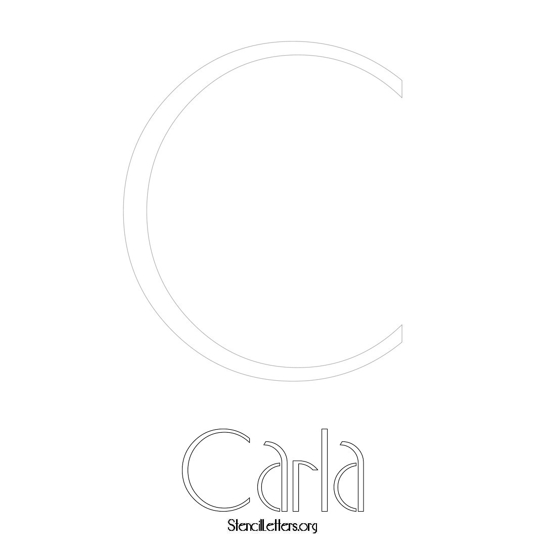 Carla Free Printable Name Stencils With Unique Typography Styles And Lettering Bridges
