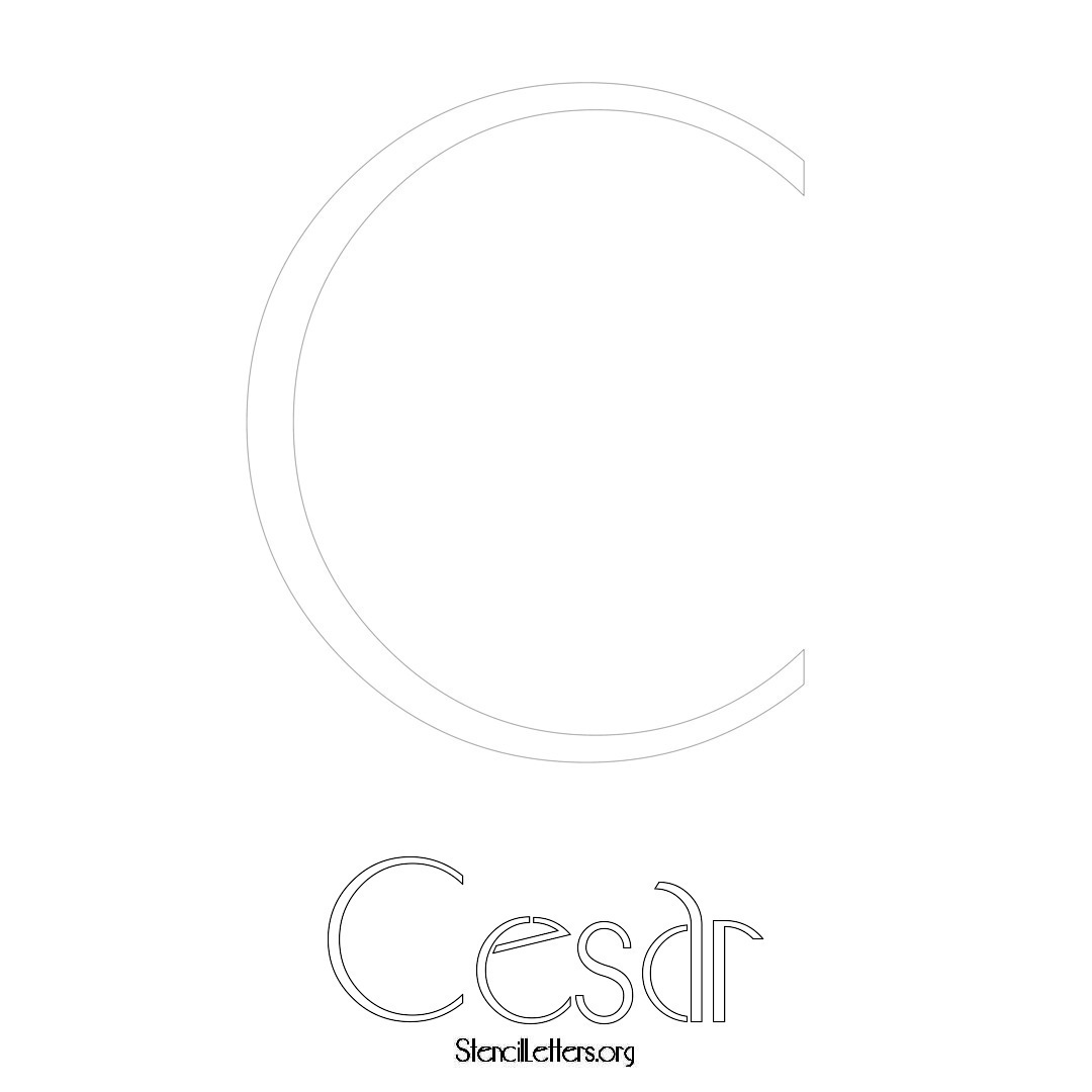 Cesar Free Printable Name Stencils with 6 Unique Typography Styles and ...