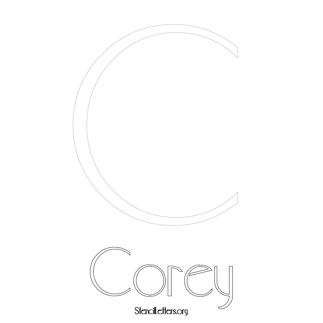 Corey Free Printable Name Stencils with 6 Unique Typography Styles and ...