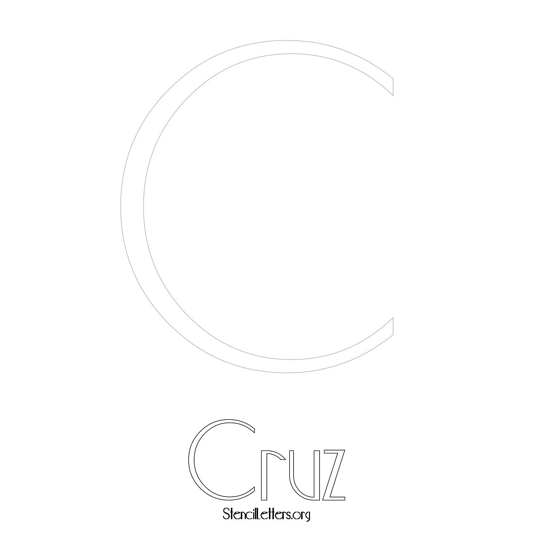 Cruz Free Printable Name Stencils with 6 Unique Typography Styles and ...